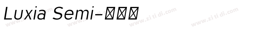 Luxia Semi字体转换